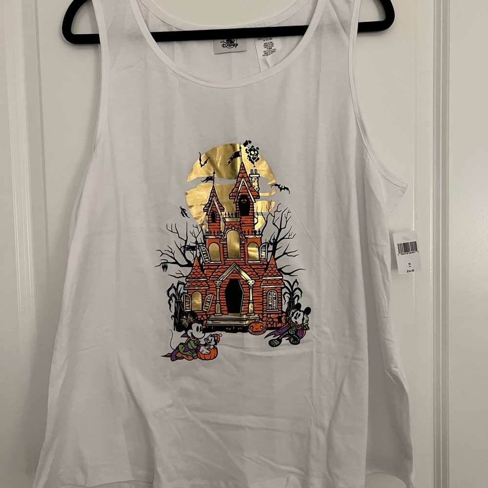 Disney White Top with Halloween Design